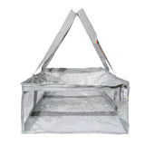 Grey under bed clear CamPaq storage bag side view empty