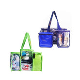 Navy blue and green CamPaq toiletry bag bundle filled with toiletry items