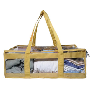 Sand-clear-under-bed-storage-bag-side-view-filled-with-linen
