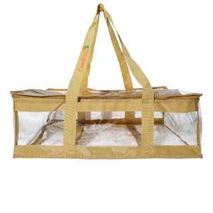 Sand clear under bed storage bag side view empty