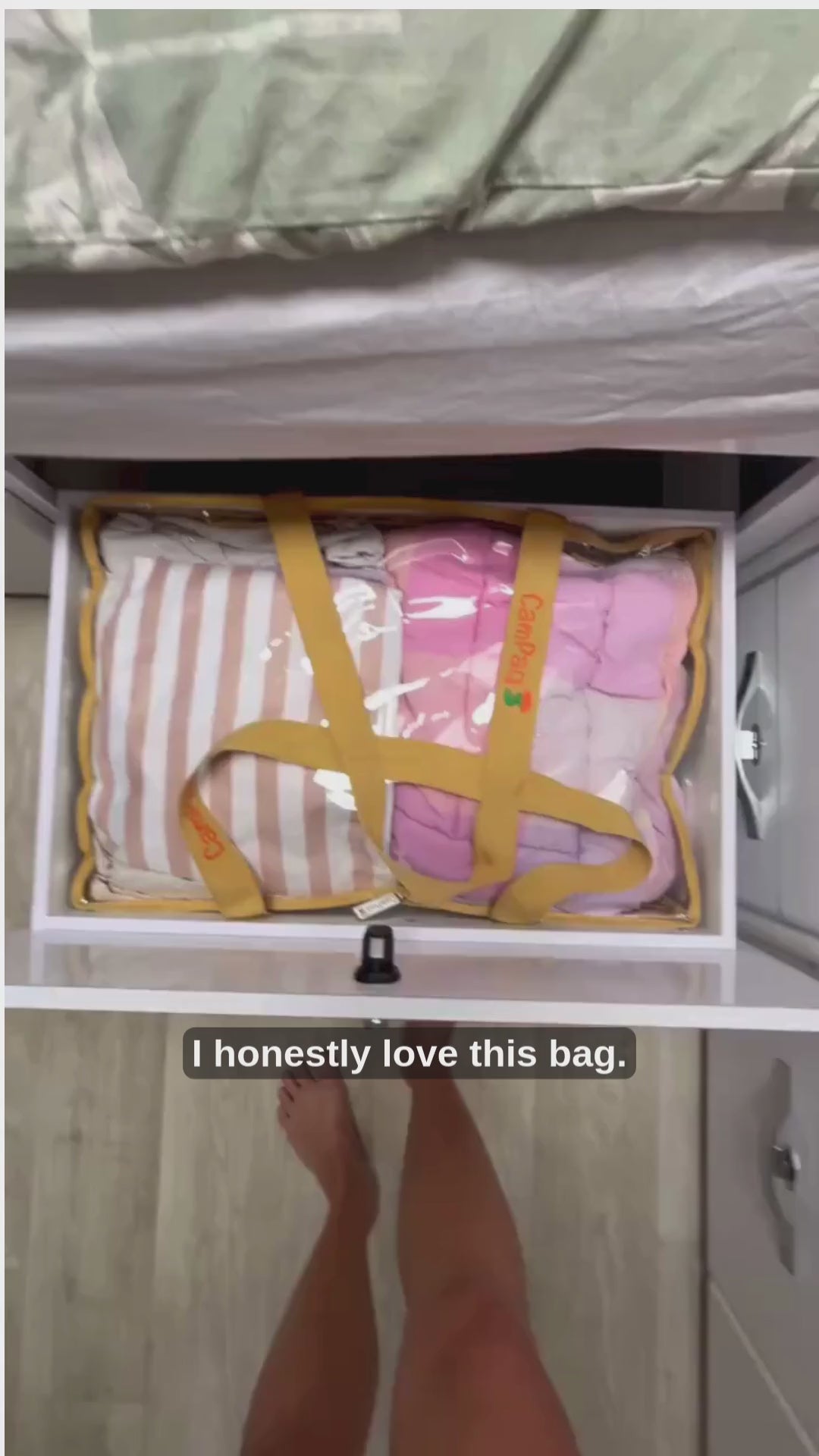 Caravan Under Bed Storage Bag Sand